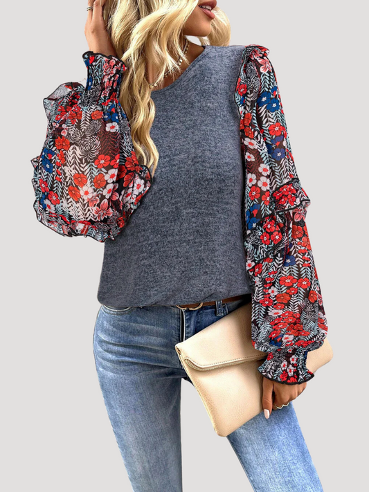 Amira Floral Sleeve blouse